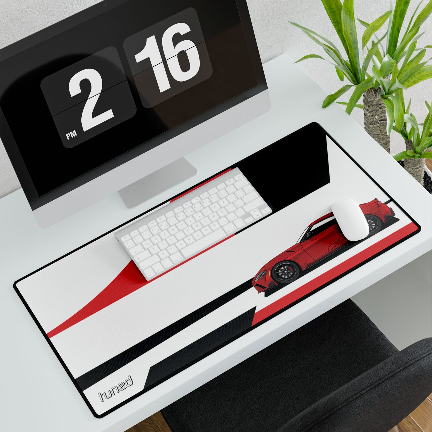 Toyota Supra RED Gazoo Racing Desk Mat for Car Lovers Boyfriend Car Husband Car Girls
