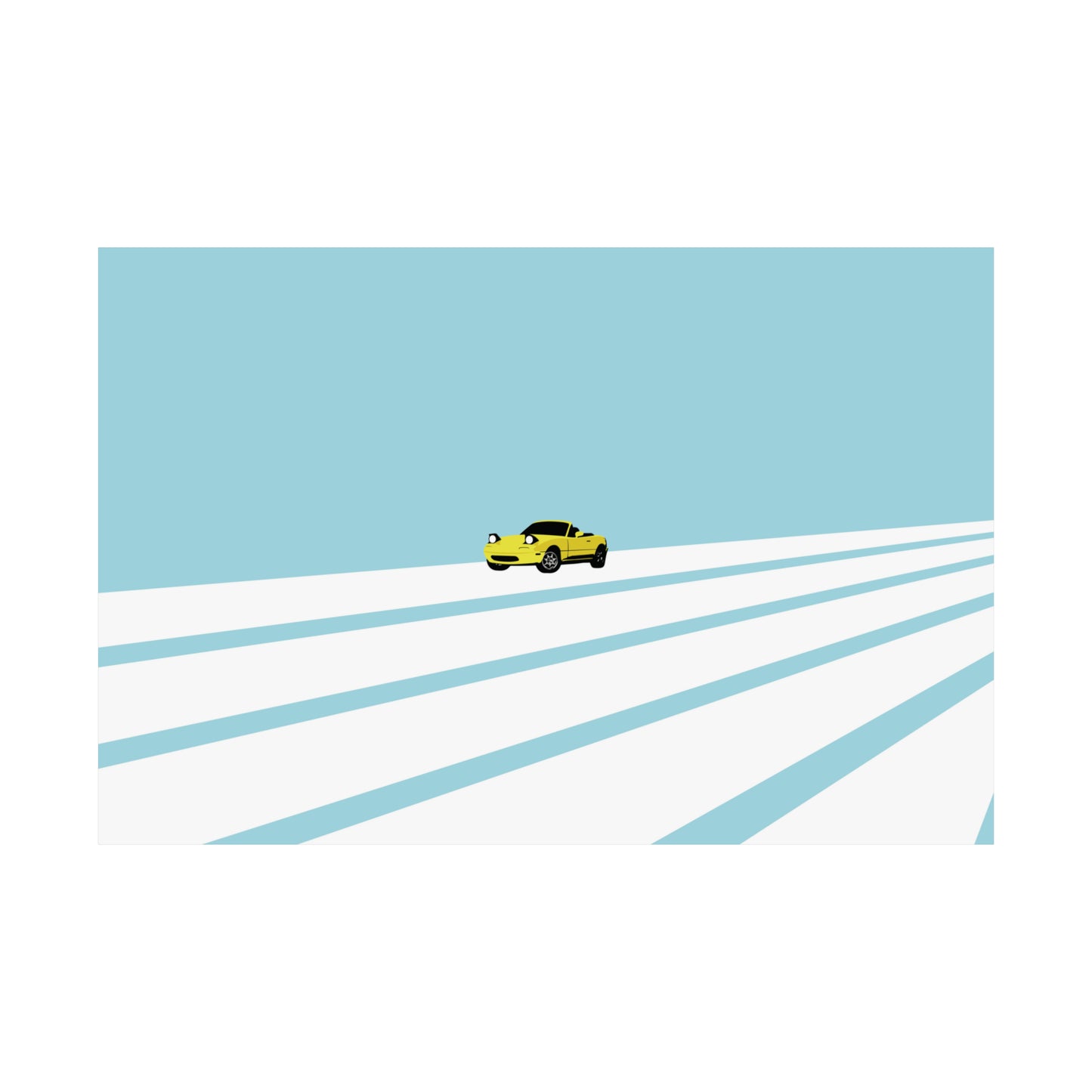 Little Yellow Miata- Poster