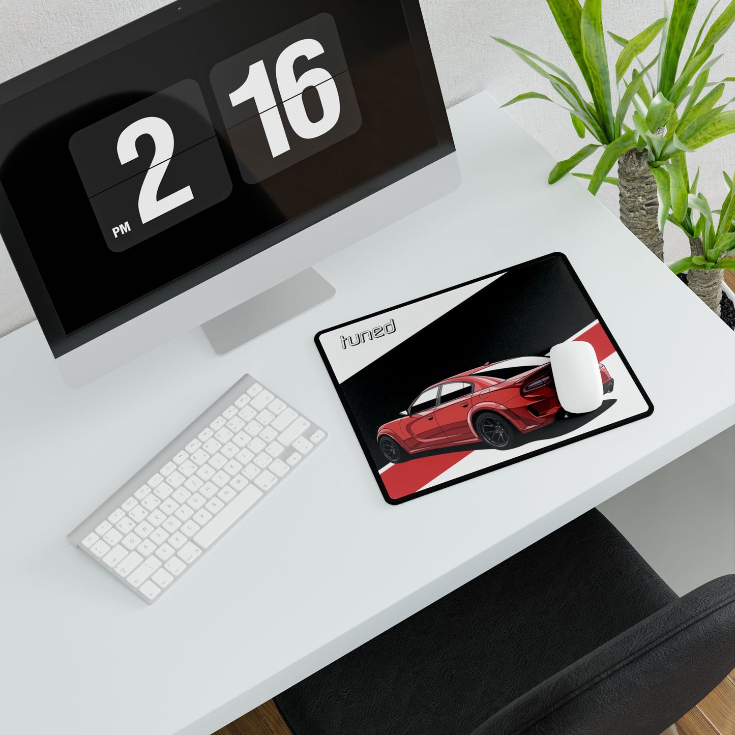 Hellcat Hard Charger Desk Mat for Car Lovers Boyfriend Car Husband Car Girls