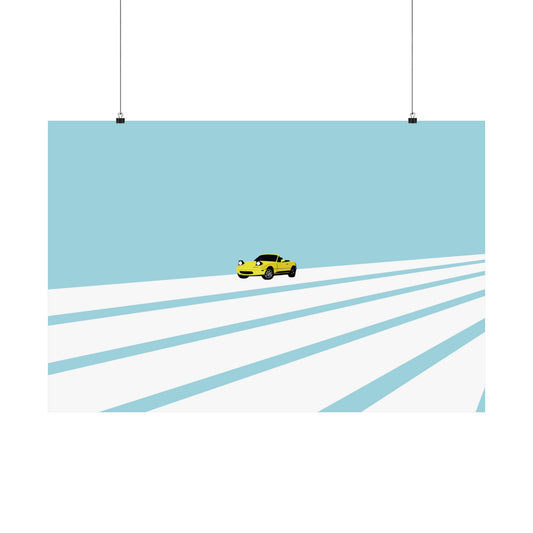 Little Yellow Miata- Poster